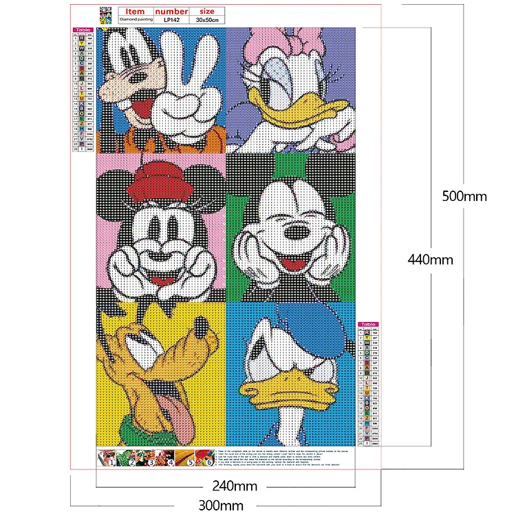 5D Diamond Painting Mickey & Friends Disney Roller Coaster Kit