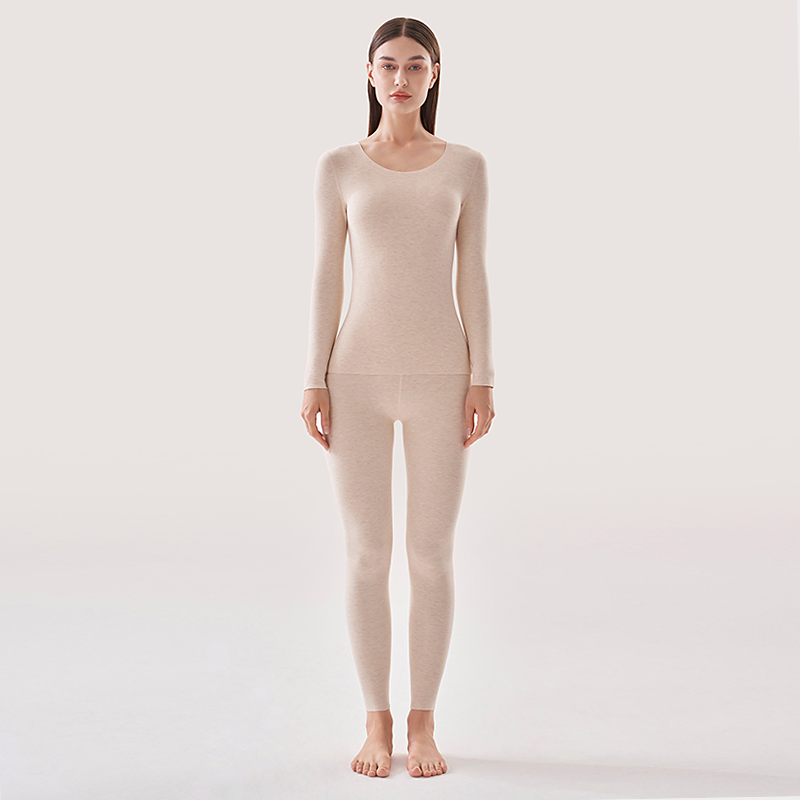 Warm Silk Cashmere Midweight Thermal Underwear Set For Women REAL SILK LIFE