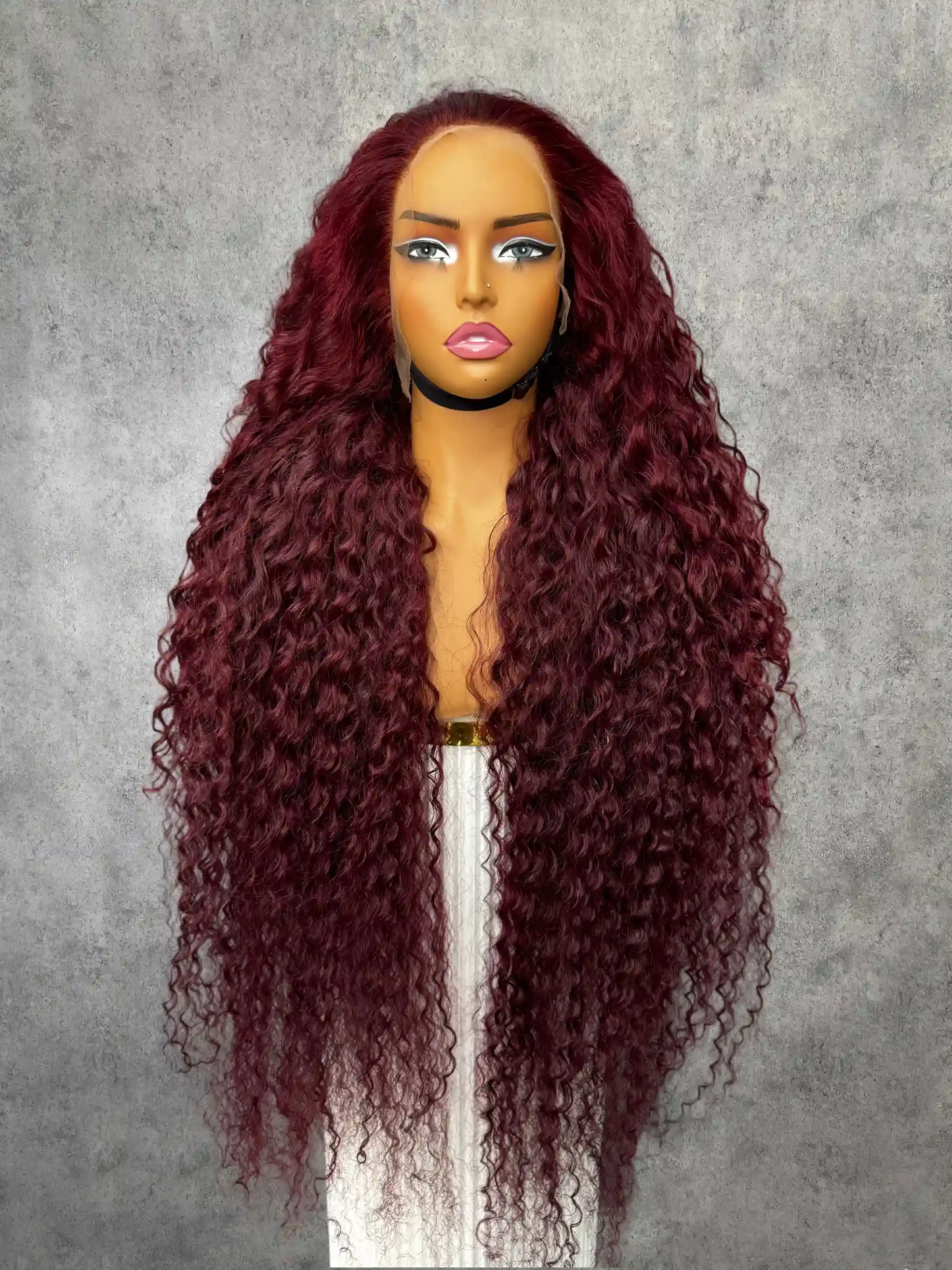 250% Density 99J Deep Wave HD Closure Lace Color Wig | 5x5,6x6 & 7x7 Closure | 100% Human Hair | Boruihair