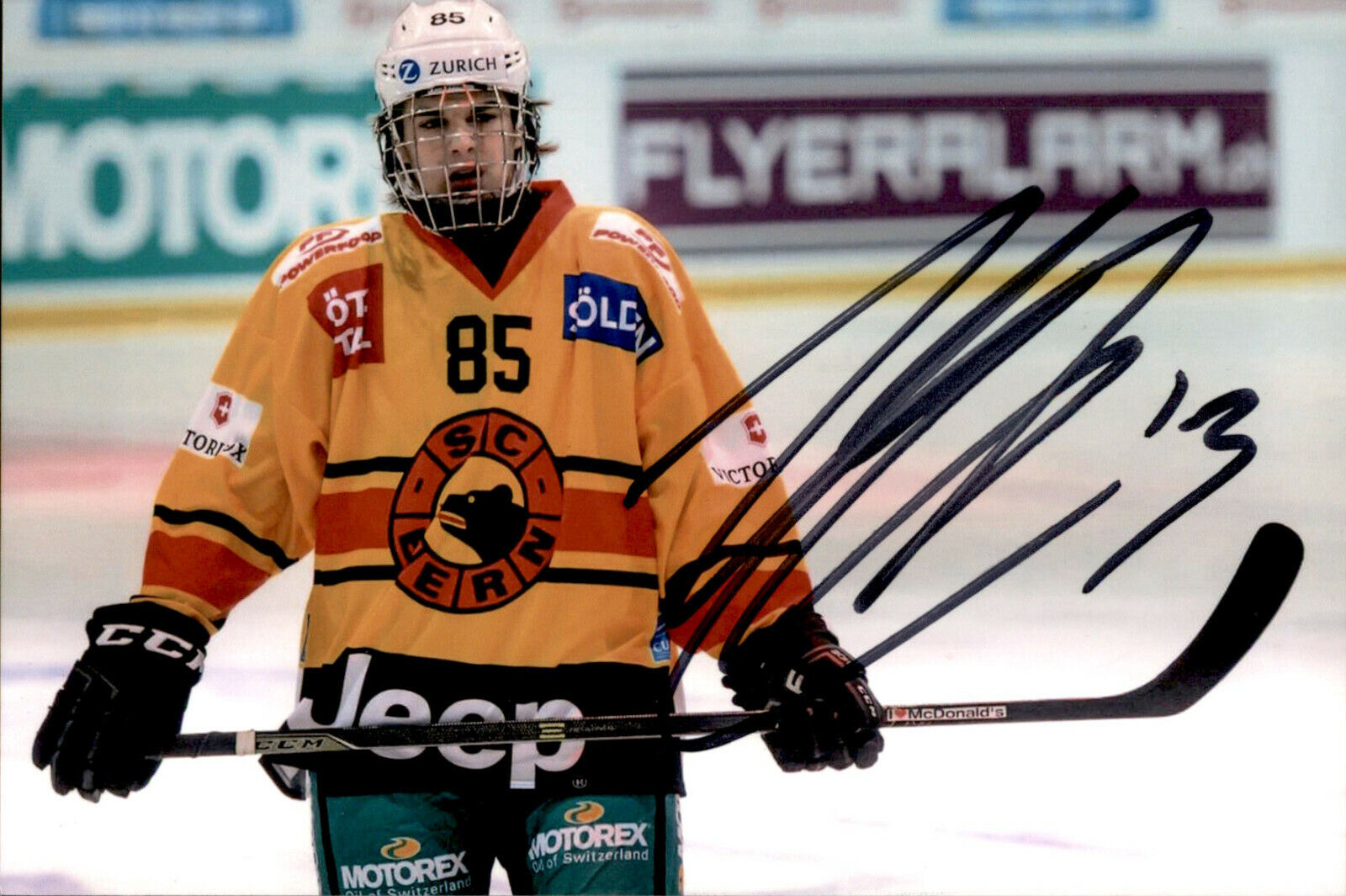 Nico Hischier SIGNED 4x6 Photo Poster painting SC BERN SWITZERLAND / NEW JERSEY DEVILS #4