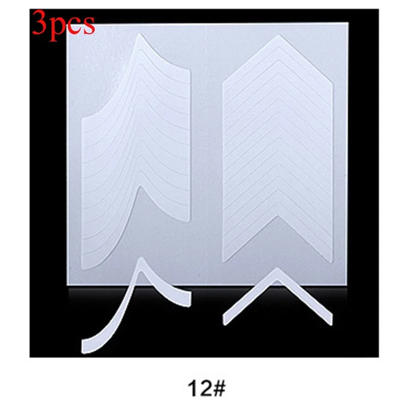 1 Sheet White French Manicure Strip Nail Art Form Fringe Tip Guides Sticker DIY Line Tips Decoration Tool-Nail Inspo