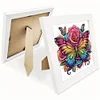 Butterfly Flower 5D DIY Partial Special Shaped Drill Diamond Painting With Frame Kit 17.2x17.2cm