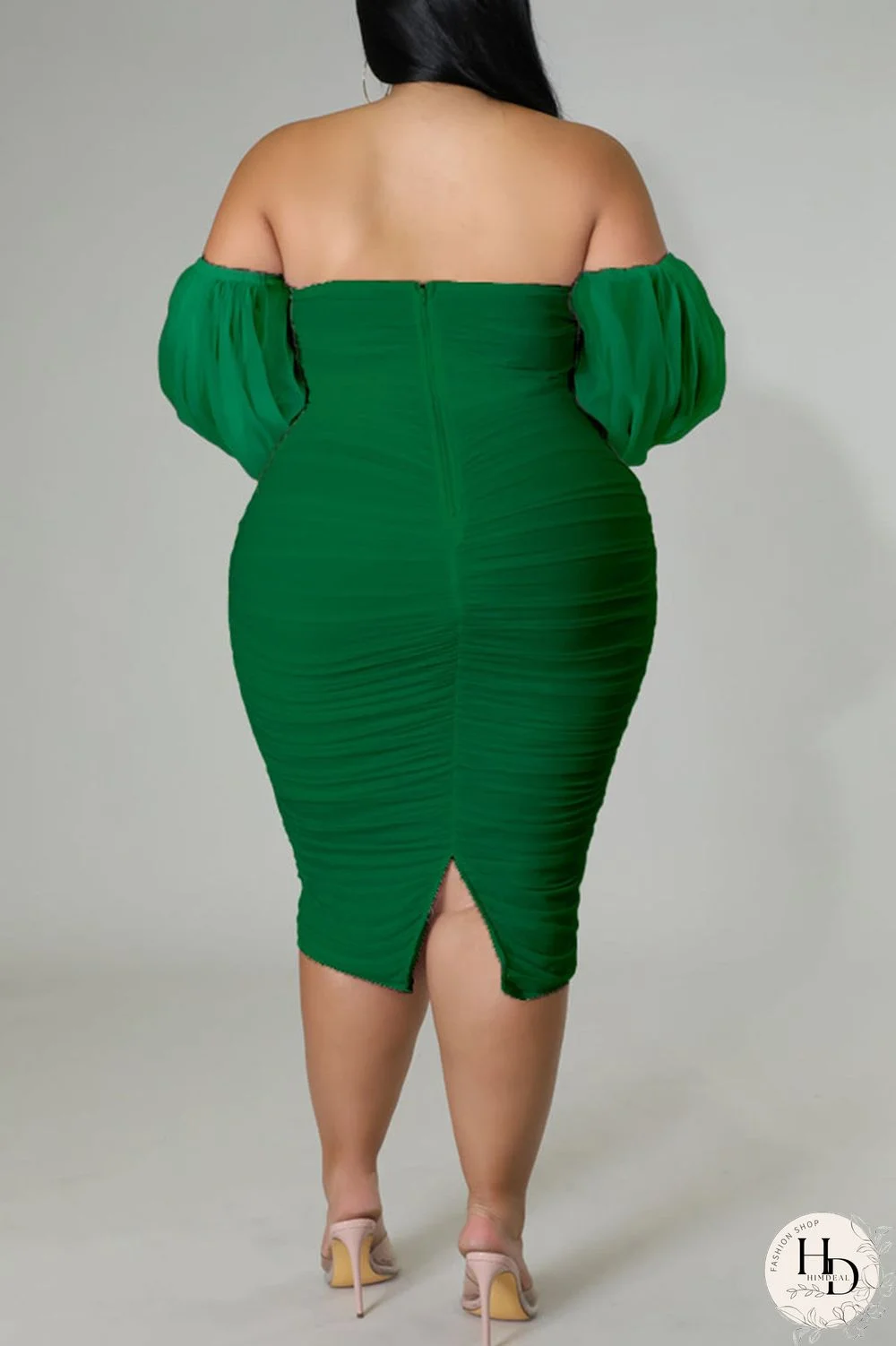 Rose Red Sexy Solid Patchwork Off the Shoulder One Step Skirt Plus Size Dresses