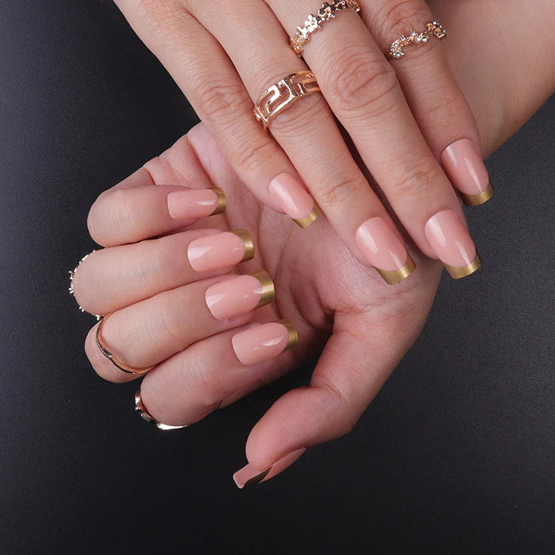Phnom Penh Long-length Press On Nails with Jelly Double Sided Nail Adhesives 24 pcs