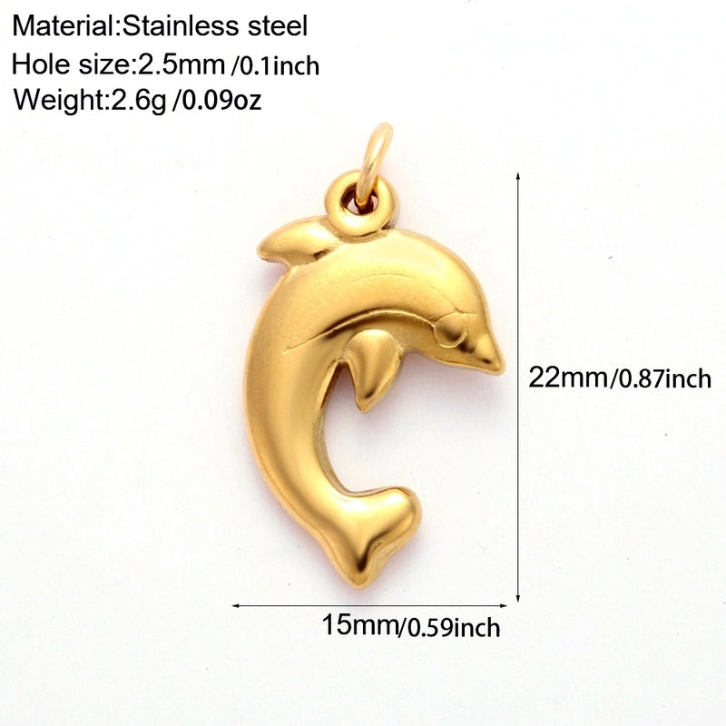 1 Piece 12*16mm 22*15mm 304 Stainless Steel Animal Snake Pendant Jewelry Accessories