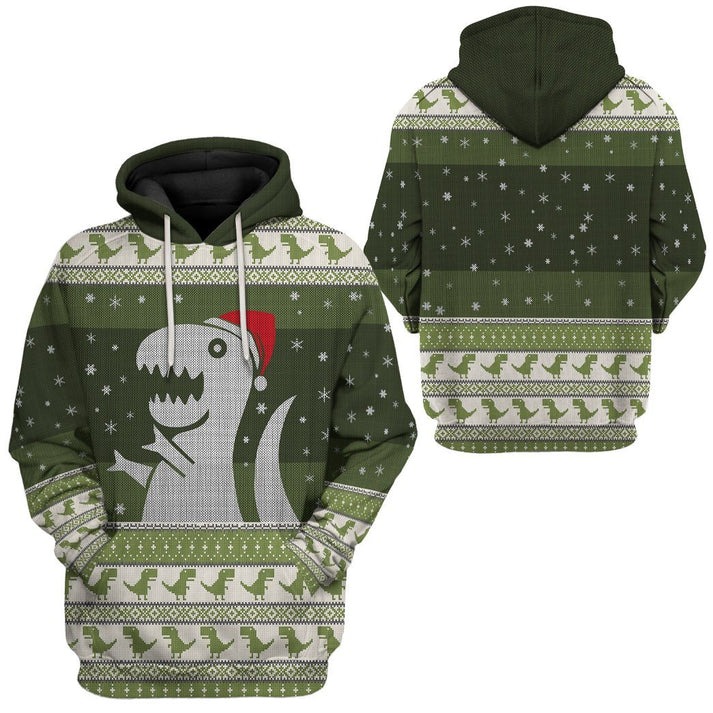Unisex Green Ugly Christmas Sweaters 3D Print Hoodies