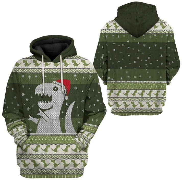 Unisex Green Ugly Christmas Sweaters 3D Print Hoodies