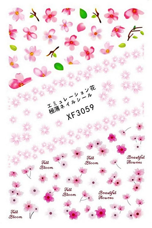 Fashion Flower Avocado Nail Art Stickers for Nails Art Self Adhesive Decals Manicure Design Nails Accessoires Stickers Fruits-Nail Inspo