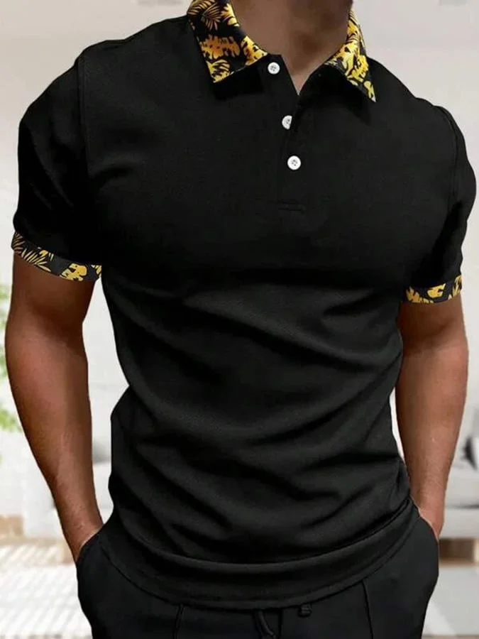 Fashionable Business Casual Simple Short-Sleeved Polo Shirt