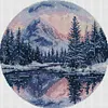 Round Four Seasons-Winter-14CT Stamped Cross Stitch 33*33cm/12.99*12.99in tapestrymarket