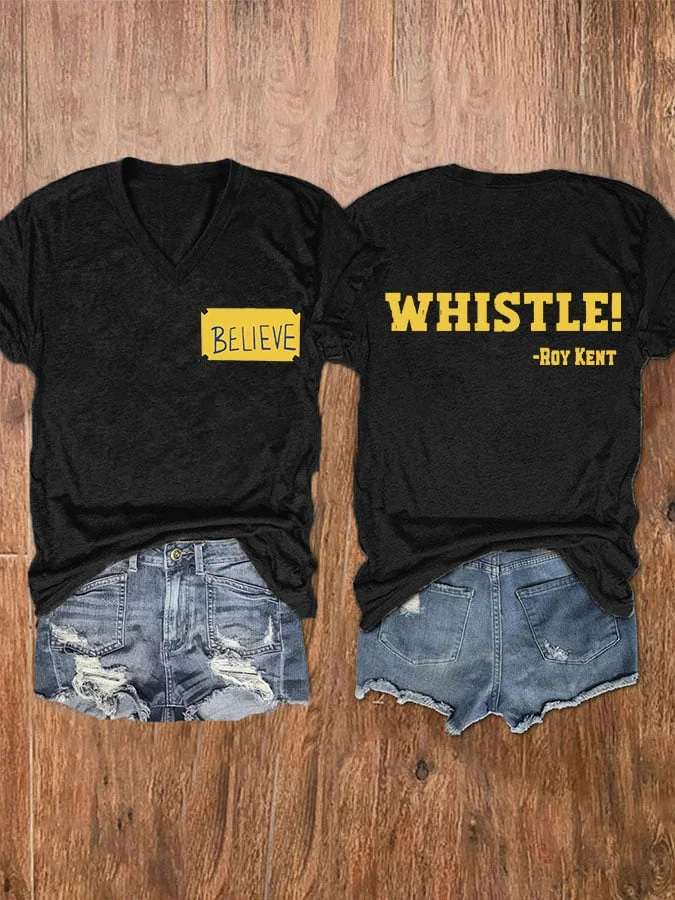 Women's Whistle V-Neck T-Shirt socialshop