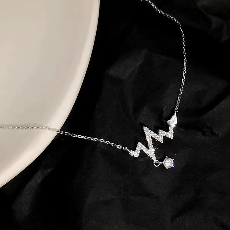 EKG Zirconia Necklace