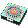 PU 5D Pearl Diamond Painting Kit Note Box DIY Diamond Art Notepad Box with 160 Sheets of Paper (Mandala)