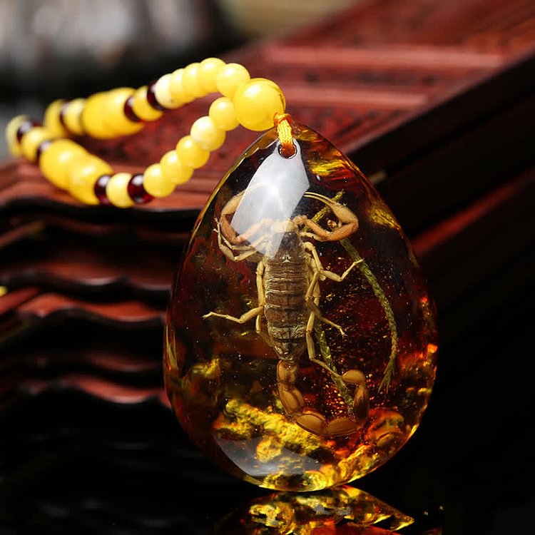 The Scorpion Samples Amber Necklace