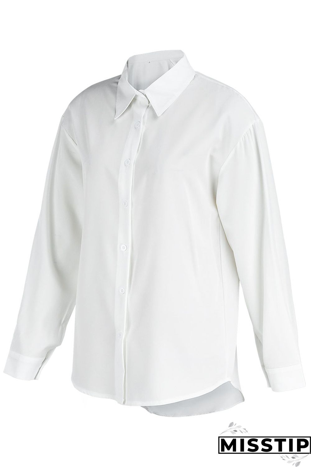 Green Casual Solid Patchwork Buckle Turndown Collar Tops