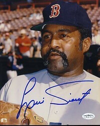 Luis Tiant Signed Jsa Cert Sticker 8x10 Photo Poster painting Autograph Authentic