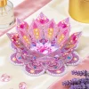 DIY Lotus Flower Diamond Painting Candle Holder Acrylic Three-Dimensional Aromatherapy Rack Home Decor Gift