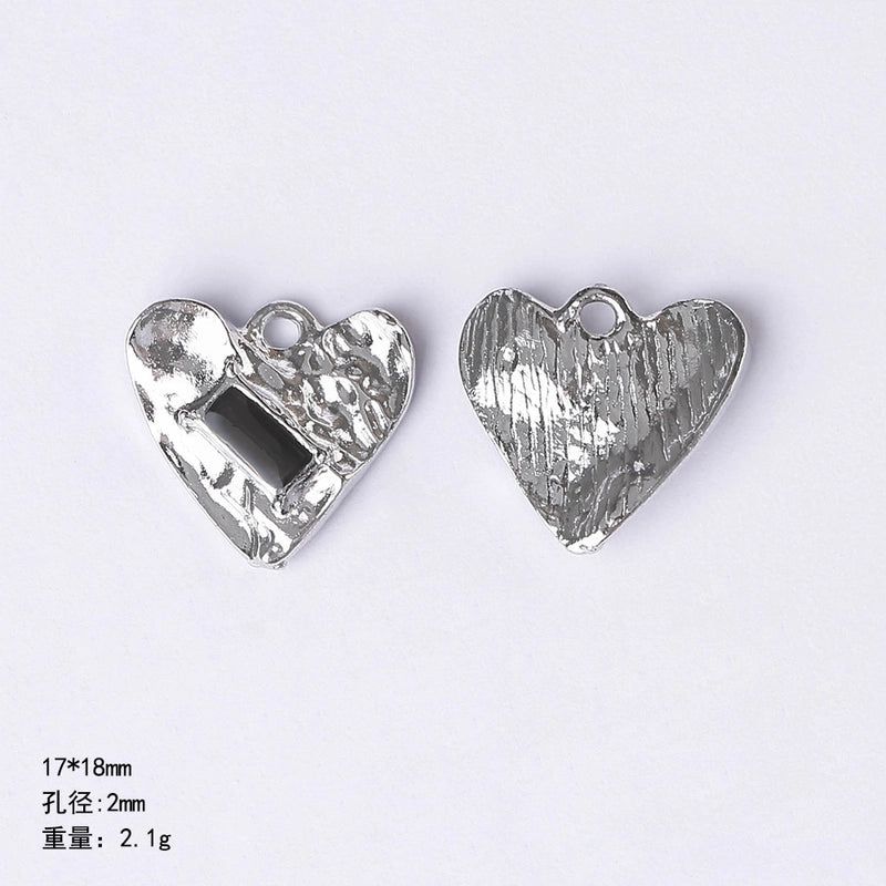 20 PCS/Package 22 * 9mm Alloy Cherry Heart Shape Rose Pendant Jewelry Accessories