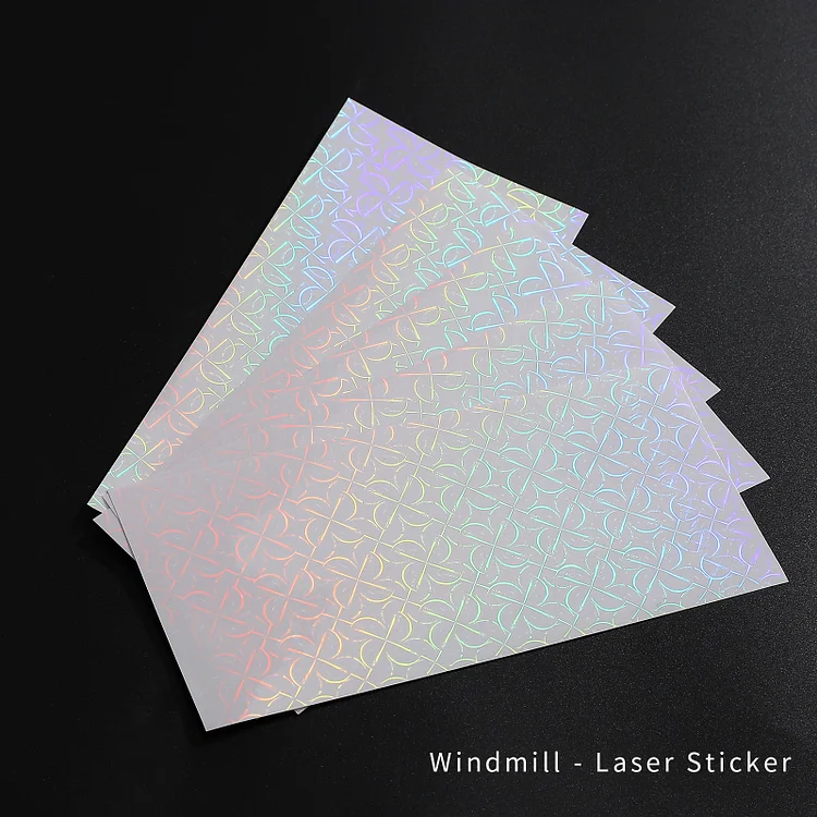 JOURNALSAY 5pcs Polaroid photo sparkling laser film sticker