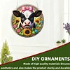 Cow DIY Diamond Painting Hanging Pendants Acrylic Crafts Kit for Home Wall Decor