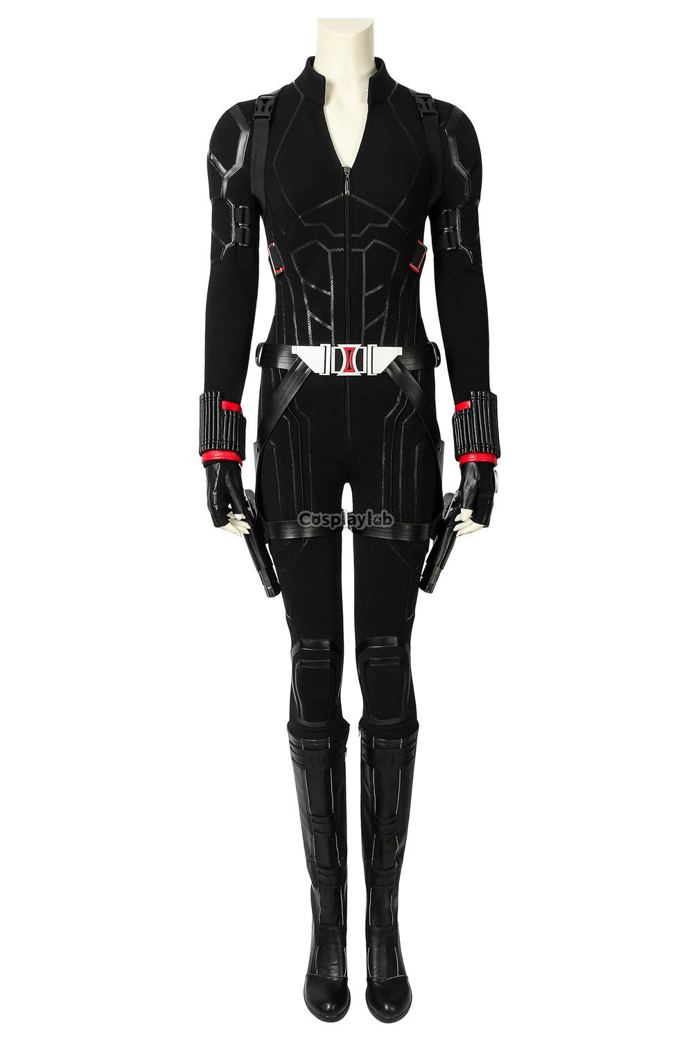Natasha Romanoff Black Jumpsuit Cosplay Costume
