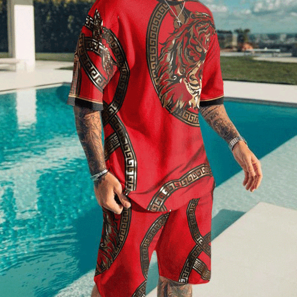 COSTUME SHORT IMPRIMÉ TIGRE MODE HOMME