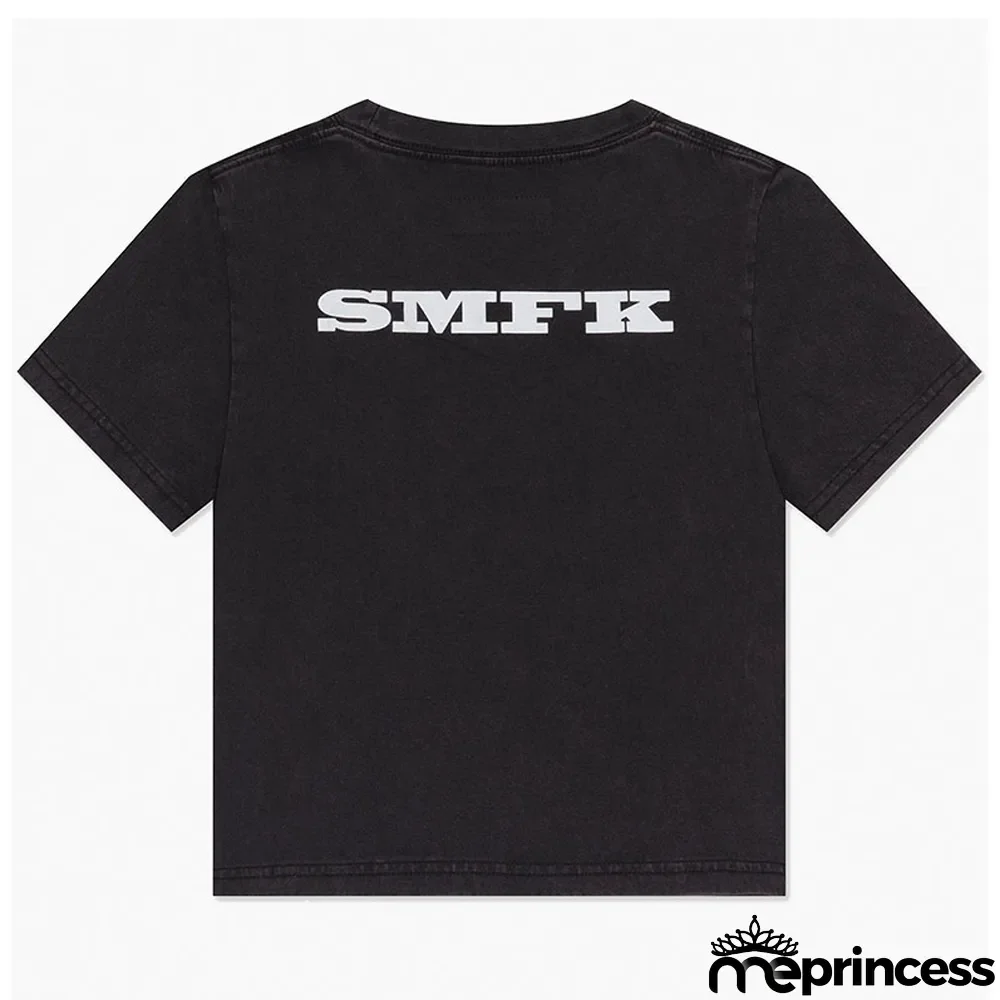 slim skinny Tee full cotton short ladies Crop short-sleeved t-shirt