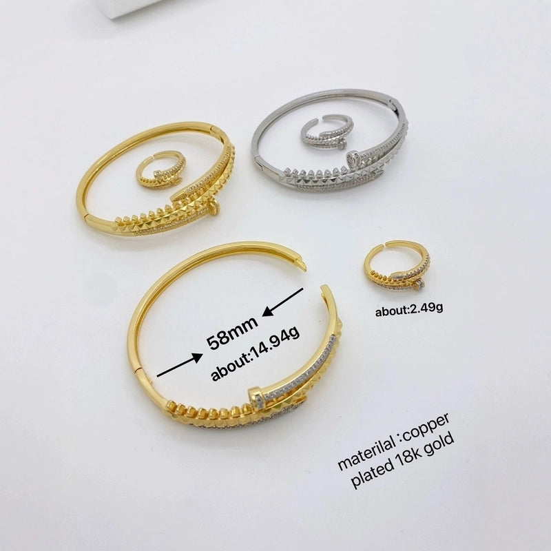 Vintage Style Classic Style Nail Copper Mixed Metal Rings Bracelets