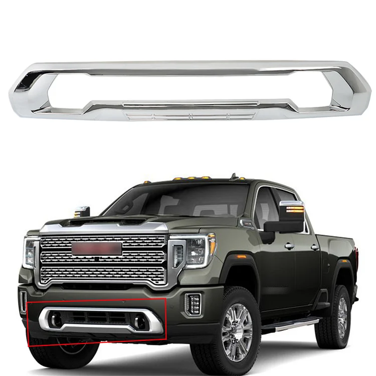 SEBLAFF Chrome Front Bumper Lower Grille Plate Plastic Replacement for 2019-2022 Sierra 1500 Denali/AT4 84482544