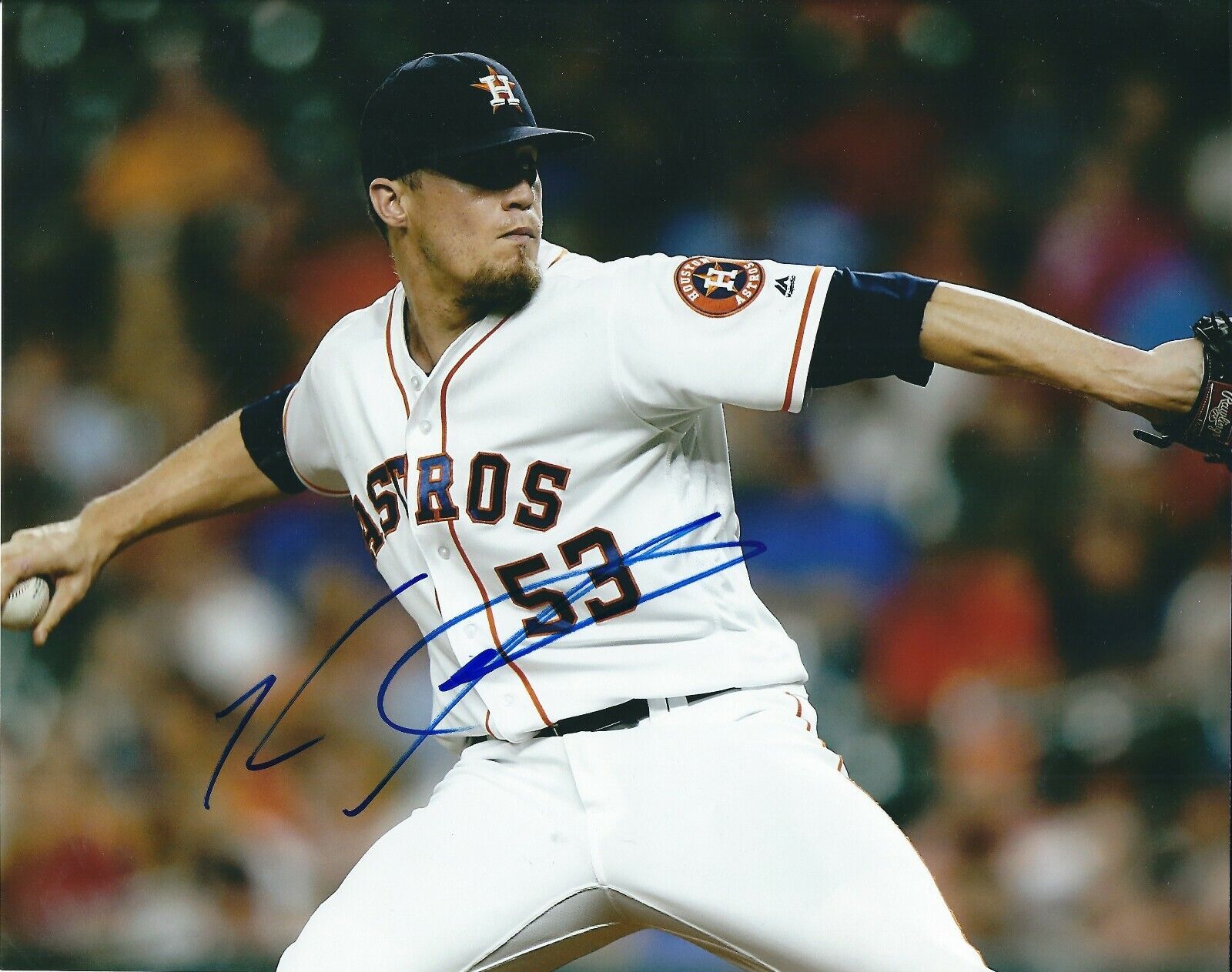 Signed 8x10 KEN GILES Houston Astros Autographed Photo Poster painting- COA