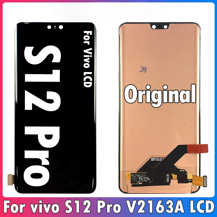 6.56" Original AMOLED For VIVO S12 Pro LCD Display Touch Screen Digitizer Replacement For Vivo S12Pro LCD V2163A Panel Parts