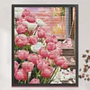 Candlelight Tulip-11CT Stamped Cross Stitch Silk Thread 53*66cm/20.87*25.98in(Big Size)