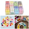 Multi-Color Embroidery Yarn with Transparent Storage Box Cross Stitch Supplies Sewing Embroidery Thread Set for Halloween Christmas Mothers Day
