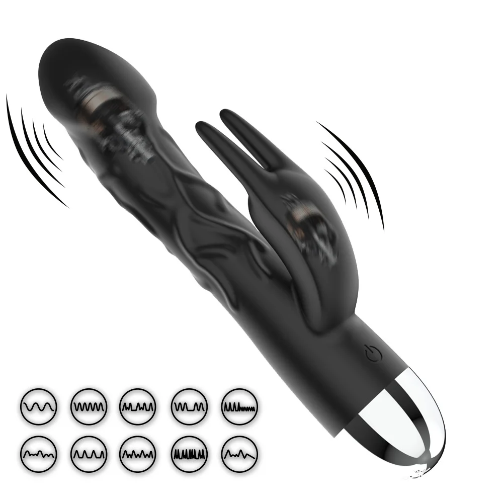 Versatile 10 Mode Vibrating Rabbit Dildo with Waterproof and Ergonomic Design