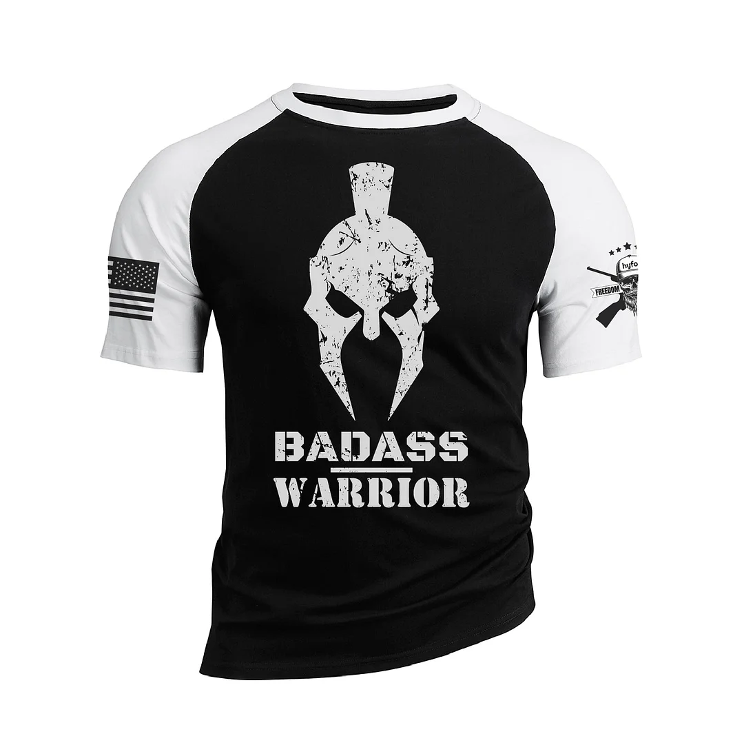 BADASS WARRIOP RAGLAN GRAPHIC TEE