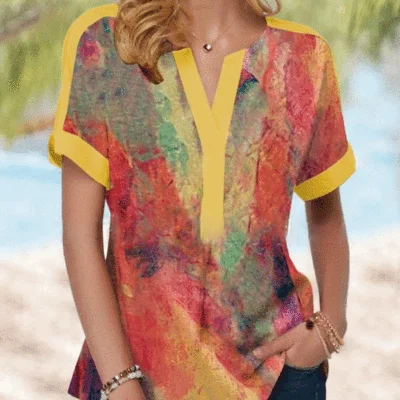 Vintage Tie-dye Print T-shirt