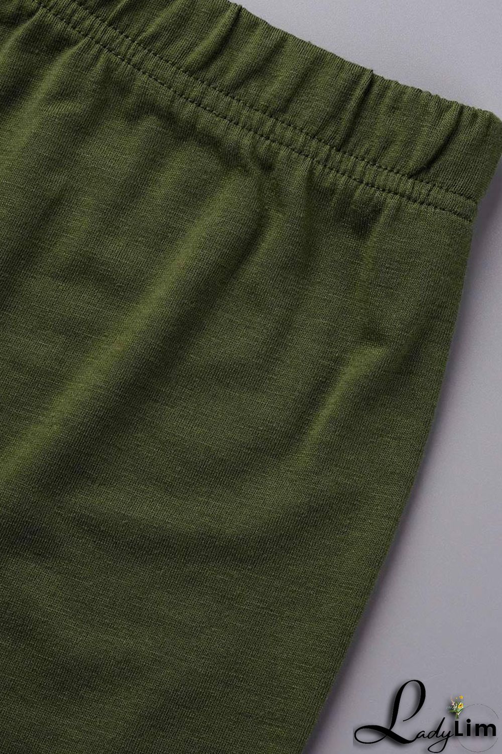 Army Green Fashion Casual Print Asymmetrical O Neck Plus Size Two Pieces