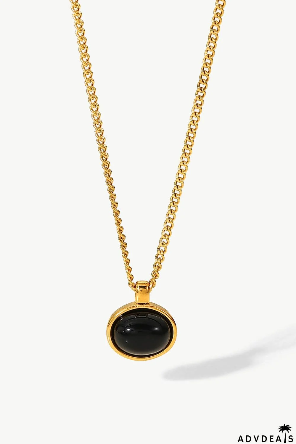 Natural Stone Geometric Pendant Necklace