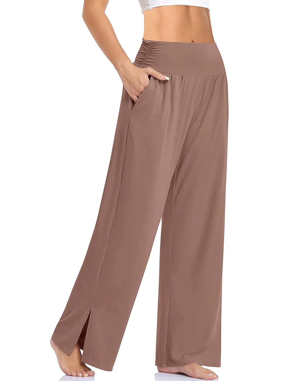 thdmladies Women's Wide Leg Casual Loose Yoga Sweatpants Home Comfort Pajama Pants With Pockets thedmladies