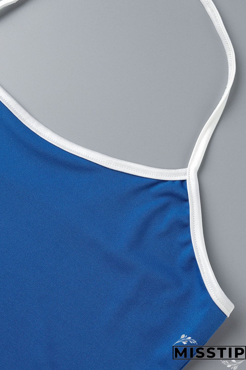 Green Fashion Casual Solid Patchwork Backless Halter Sleeveless Two Pieces