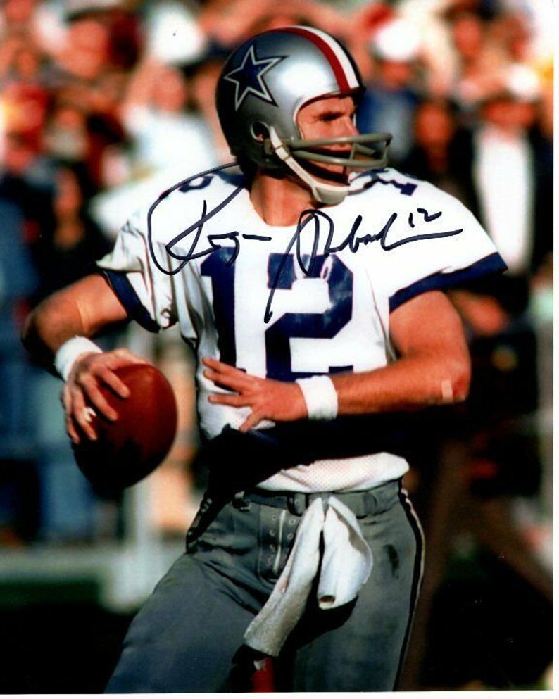 Roger staubach signed autographed nfl dallas cowboys Photo Poster painting