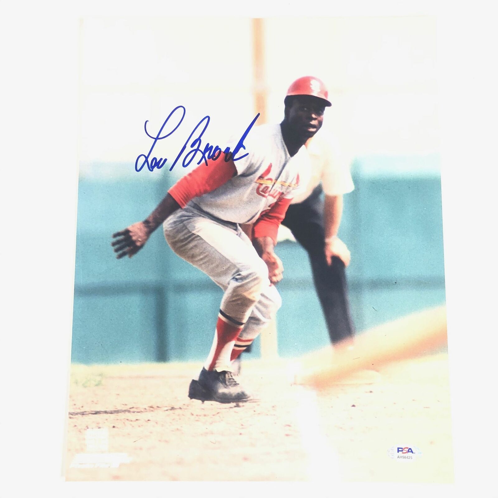 Lou Brock signed 11x14 Photo Poster painting PSA/DNA St. Louis Cardinals Autographed