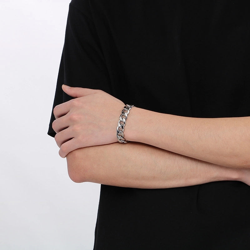 Stainless Steel NK Chain Bracelet Fashion Personality Titanium Steel Figaro Chain Necklace