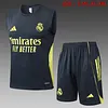 2025/2026 Real Madrid Pre-Match Training Dark Gray Vest+Shorts Football1:1 Thai Quality