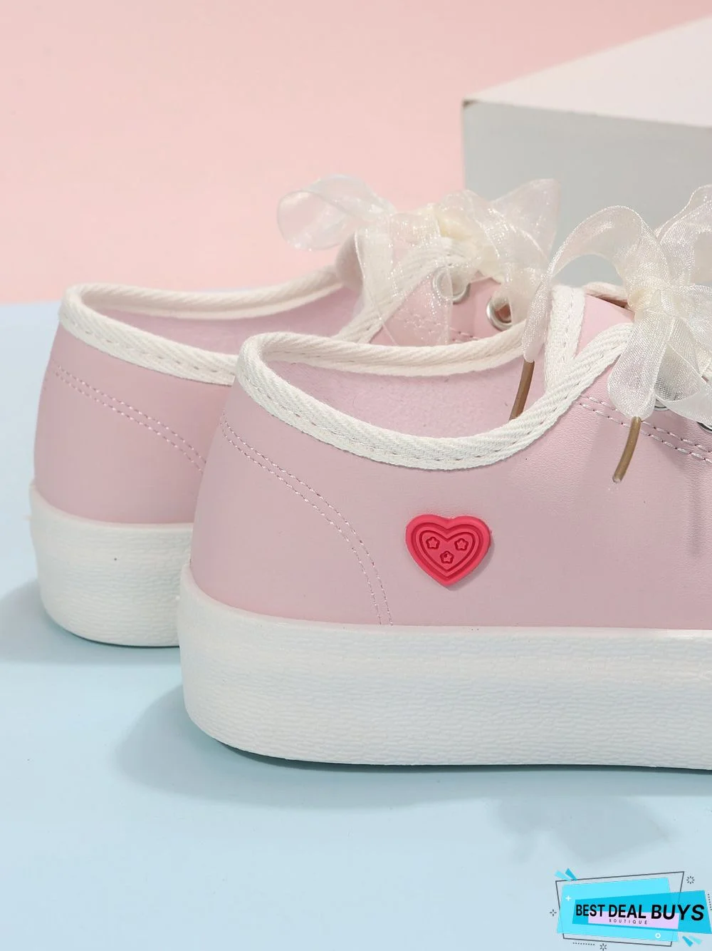 Women's Plain Lace-Up Casual Sneakers