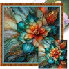 Abstract Flower-11CT Stamped Cross Stitch 50*50cm tapestrymarket