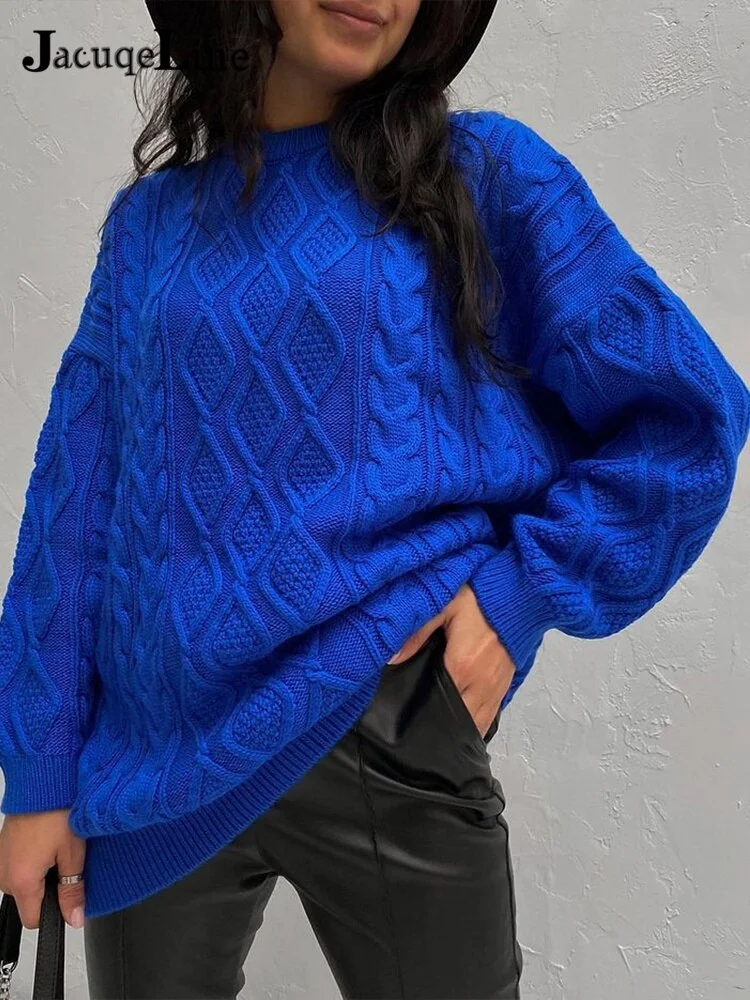 JacuqeLine Autumn Winter 2021 Y2K Sexy Knitted Women's Dress Sweater Oversize Long Sleeve V Neck Casual Top Mini Party Dresses