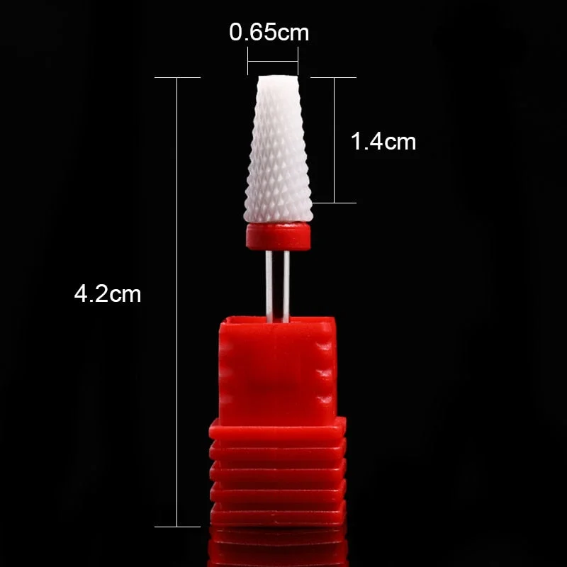 Nail Drill Bits Ceramic Milling Cutter Manicure Electric Nail Files Grinding Bits Mills Cutter Burr Pedicure Nail Art Tools-Nail Inspo