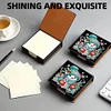 Diamond Painting Snowman Leather Notecard Box Gem Art Sticky Note Holder