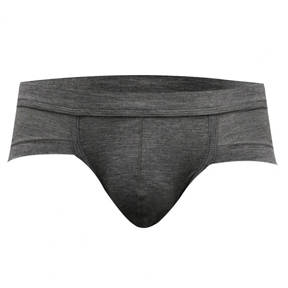 Aonga Fashion Men's  Underwear Simple Solid Color Boxer Briefs Shorts Bulge Pouch Comfy Soft Underpants Trunks Трусы Мужские 2025 aonga